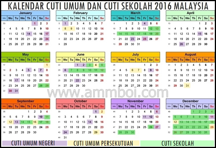 cuti sekolah 2016 malaysia